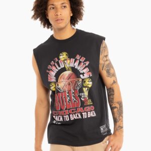 Mitchell & Ness Chicago Bulls 1993 Championnats du monde dos à dos vintage NBA Muscle Tank Noir 703686