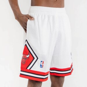 Mitchell & Ness Chicago Bulls 1997-98 Hardwood Classics Throwback Swingman NBA Short Blanc Blanc 711011