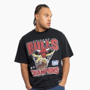 Mitchell & Ness Chicago Bulls Nothin' But Net Noir Vintage T-Shirt Bleu 705973