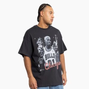 Mitchell & Ness Dennis Rodman Chicago Bulls joueur Photo T-Shirt noir 706074