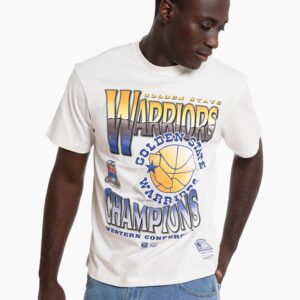 Mitchell & Ness Golden State Warriors T-shirt vintage métallisé Orange 704808