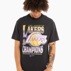 Mitchell & Ness Los Angeles Lakers T-shirt vintage métallisé noir 704797