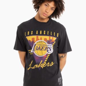 Mitchell & Ness Los Angeles Lakers Tri Logo T-shirt vintage Violet 704885