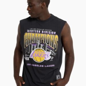 Mitchell & Ness Los Angeles Lakers Vintage 1991 Division Champs NBA Muscle Tank Maillot Noir 703728