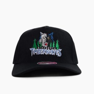 Mitchell & Ness Minnesota Timberwolves Retro Classic Logo Stretch NBA Snapback Chapeau Noir 703056