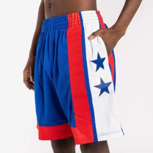 Mitchell & Ness New Jersey Nets 1973-74 Hardwood Classics Throwback Swingman NBA Short Rouge/Bleu/Blanc 710355