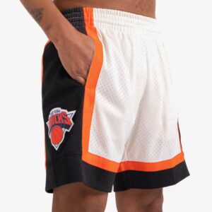 Mitchell & Ness New York Knicks Hardwood Classics Throwback Off White Swingman NBA Short Blanc 711070