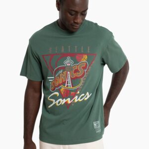 Mitchell & Ness Seattle Sonics Tri Logo T-shirt vintage bleu 704863