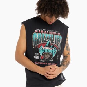 Mitchell & Ness Vancouver Grizzlies 1995 Saison inaugurale Vintage NBA Muscle Tank Noir 703697