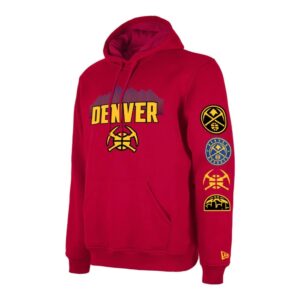 New Era Denver Nuggets 2024 City Edition NBA Sweat à capuche Rouge 701041