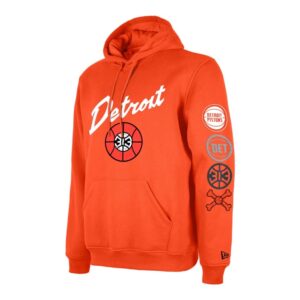 New Era Detroit Pistons 2024 City Edition NBA Sweat à capuche Orange 701055