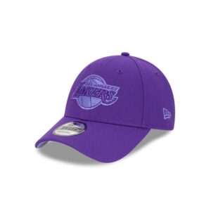 Casquette Snapback NBA New Era Los Angeles Lakers monochrome 9FORTY bicolore blanc 705439