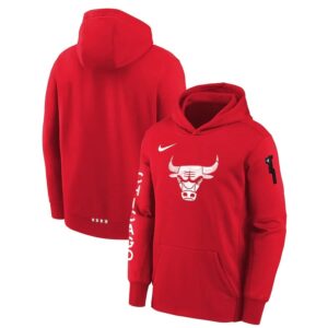 Nike Chicago Bulls 2024 City Edition Courtside Youth NBA Dri-Fit Sweat à capuche Rouge 703907
