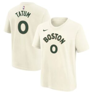 Nike Jayson Tatum Boston Celtics 2024 City Edition NBA T-shirt pour jeunes Argent 705323