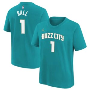 Nike Lamelo Ball Charlotte Hornets 2024 City Edition NBA T-shirt pour jeunes Blanc 705307