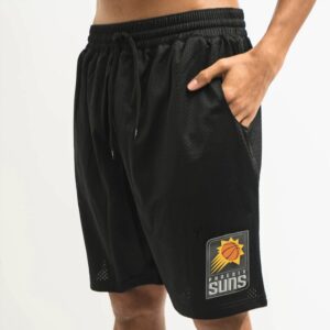 Short en maille NBA avec logo de l'équipe Phoenix Suns, noir 708221
