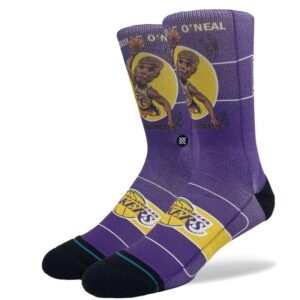Shaquille O'Neal Los Angeles Lakers Retro Big Head NBA Chaussettes Bleu 706243