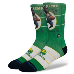 Shawn Kemp Seattle Sonics Rétro Big Head NBA Chaussettes Noir 706207