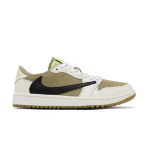 Travis Scott x Air Jordan 1 Low Golf Baskets olive neutres FZ3124 200