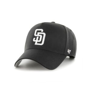 Casquette de baseball 47 marque San Diego Padres noir et blanc 47 MVP DT MLB Snapback Hat noir 715853