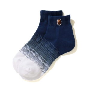 Chaussettes de sport BAPE Ape Head One Point Gradation Ankle Socks Navy Navy 714475