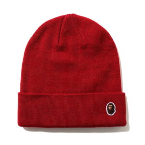 BAPE Ape Head One Point Knit Cap (FW20) Rouge Rouge 716957
