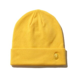 BAPE Ape Head One Point Knit Cap Jaune/Jaune Jaune/Jaune 715982