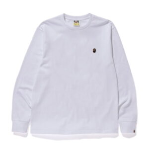BAPE Ape Head One Point L/S Tee Blanc Blanc 716969