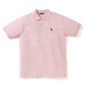 BAPE Ape Head One Point Polo Rose Rose 716996