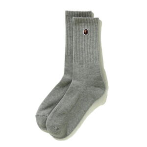 Chaussettes de sport BAPE Ape Head One Point Socks Gris Gris 717667
