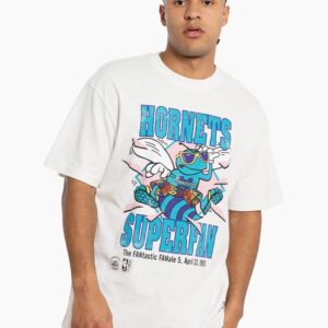 Mitchell & Ness Charlotte Hornets Vintage Superfan T-Shirt Blanc 712741