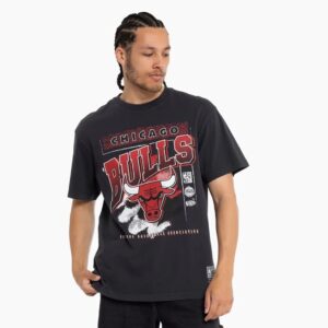 Mitchell & Ness Chicago Bulls Vintage Brush Off 2.0 NBA T-Shirt Noir 714937