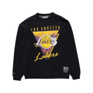 Mitchell & Ness Los Angeles Lakers Tri-Logo NBA T-shirt à col rond Rose 717344