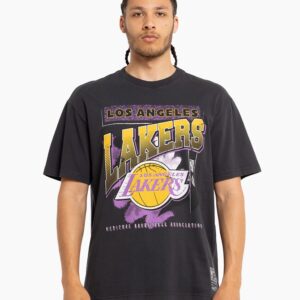 Mitchell & Ness Los Angeles Lakers Vintage Brush Off 2.0 NBA T-shirt Noir 714891