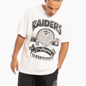 Mitchell & Ness Los Angeles Raiders Champions Vintage NFL T-shirt Blanc 713280