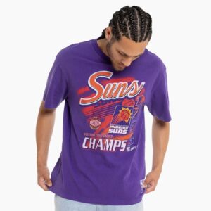 Mitchell & Ness Phoenix Suns Script Conference Champs Vintage NBA T-Shirt Violet 714912
