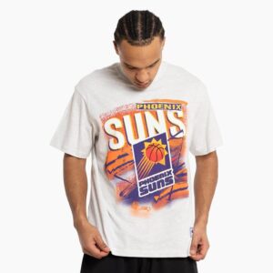 Mitchell & Ness Phoenix Suns T-shirt abstrait vintage blanc 712673
