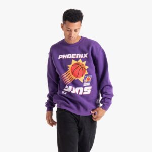 Mitchell & Ness Phoenix Suns Vintage Shooting NBA Crew Neck Jumper T-Shirt Rouge 717237