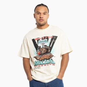 Mitchell & Ness Vancouver Grizzlies Vintage Bear On A Tear NBA T-Shirt Crème 713181