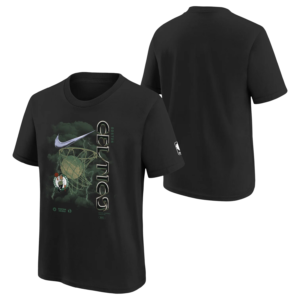 Nike Boston Celtics 2024 City Edition Courtside 2 T-shirt NBA pour jeunes Noir 713399