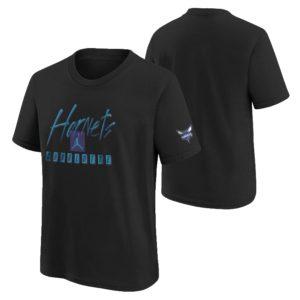 Nike Charlotte Hornets 2024 City Edition Courtside 1 T-shirt NBA pour jeunes Noir 713325