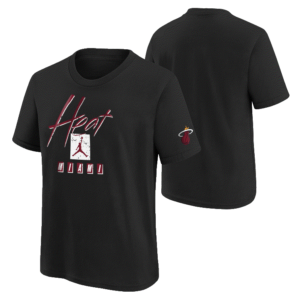Nike Miami Heat 2024 City Edition Courtside 1 T-shirt NBA pour jeunes Noir 713341