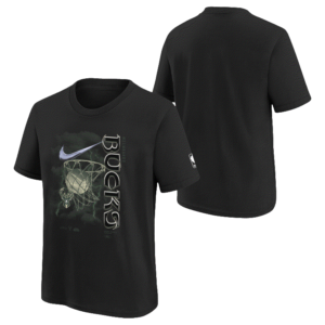 Nike Milwaukee Bucks 2024 City Edition Courtside 2 T-shirt NBA pour jeunes Noir 713393