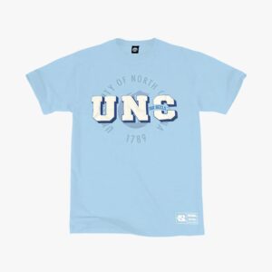 T-shirt NCAA avec filigrane 3D de l'Université de Caroline du Nord, bleu, 714415