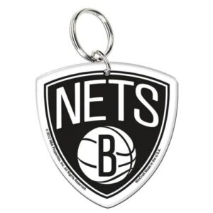 Wincraft Brooklyn Nets Premium Acrylique Team Logo NBA Porte-clés Noir et blanc 717156