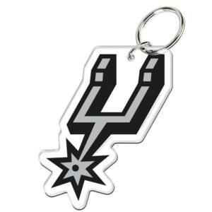 Wincraft San Antonio Spurs Premium Acrylique Team Logo NBA Porte-clés Noir-argent 717166