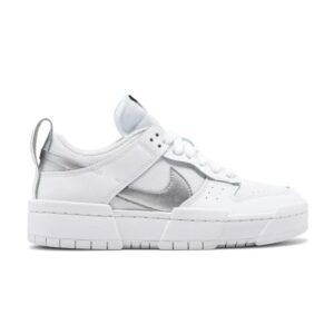Femme Nike Dunk Low Disrupt Blanc Argent Métallisé Blanc/Argent Métallique/Blanc DJ6226 100