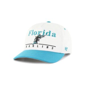 Casquette de baseball 47 Brand Miami Marlins Cooperstown White Super '47 Snapback Hat Blanc 719518