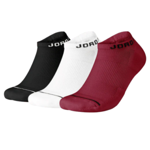 Jordan Everyday Max No-Show Chaussettes 3 Pack Noir, Blanc, Rouge 718584