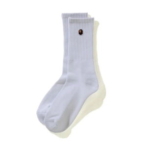 Chaussettes de sport BAPE Ape Head One Point Socks (FW20) Blanc Blanc 718801